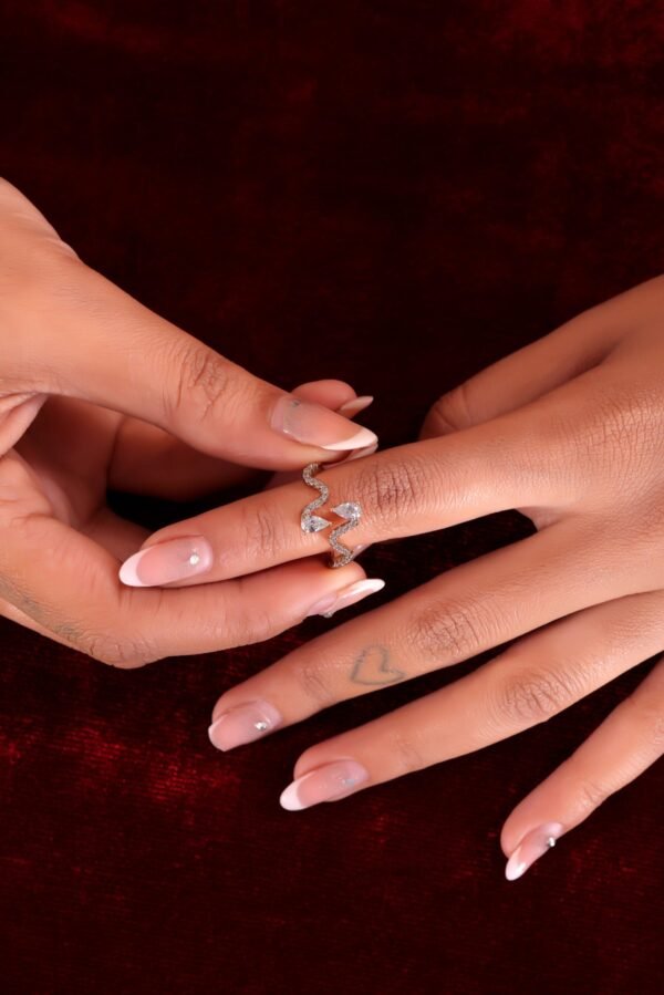 Elegant Snake-Inspired Gold Ring with Sparkling Gemstones – A Symbol of Power & Mystery - Image 3