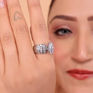 Elegant Marquise-Cut Diamond Ring with Channel-Set Accents