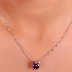 Elegant Purple Gemstone Pendant Necklace – A Timeless Statement of Beauty & Grace