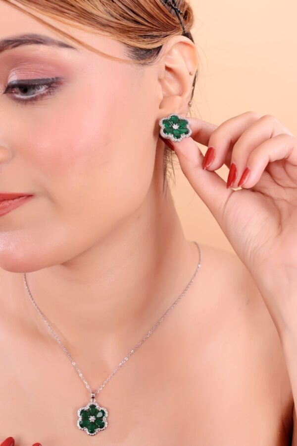 Bridal Jewelry Set for Wedding Earrings & Necklace Set Crystal - Image 3