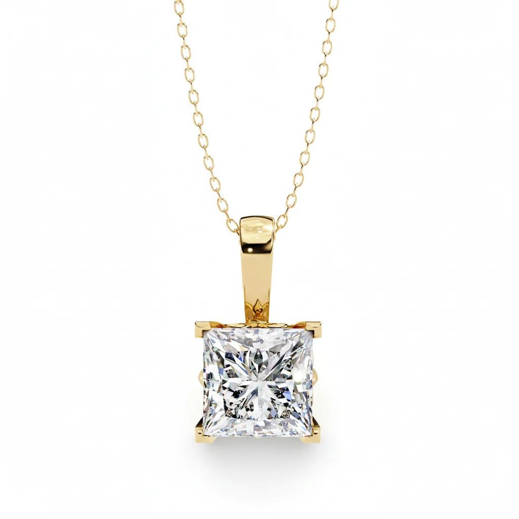 Princess Cut Diamond Pendant