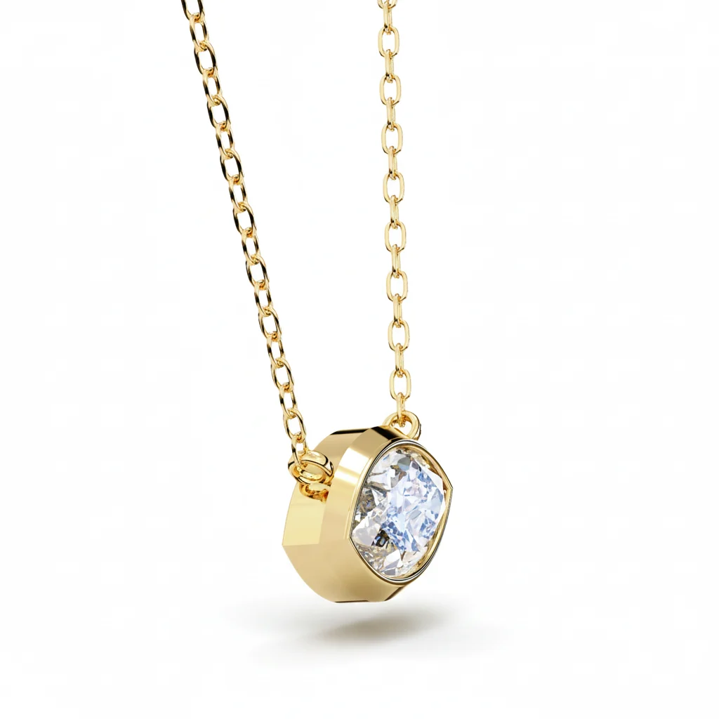 Solitaire Round Diamond Pendant