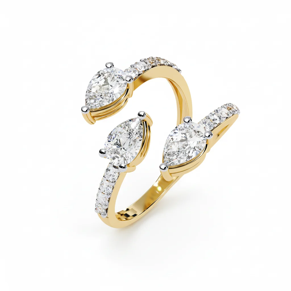 Open Embrace Diamond Ring