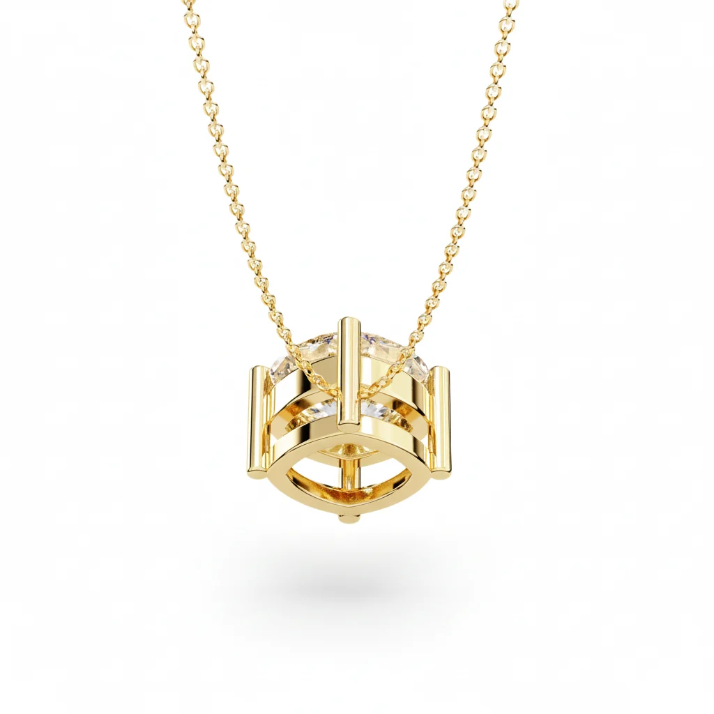 Geometric Diamond Pendant