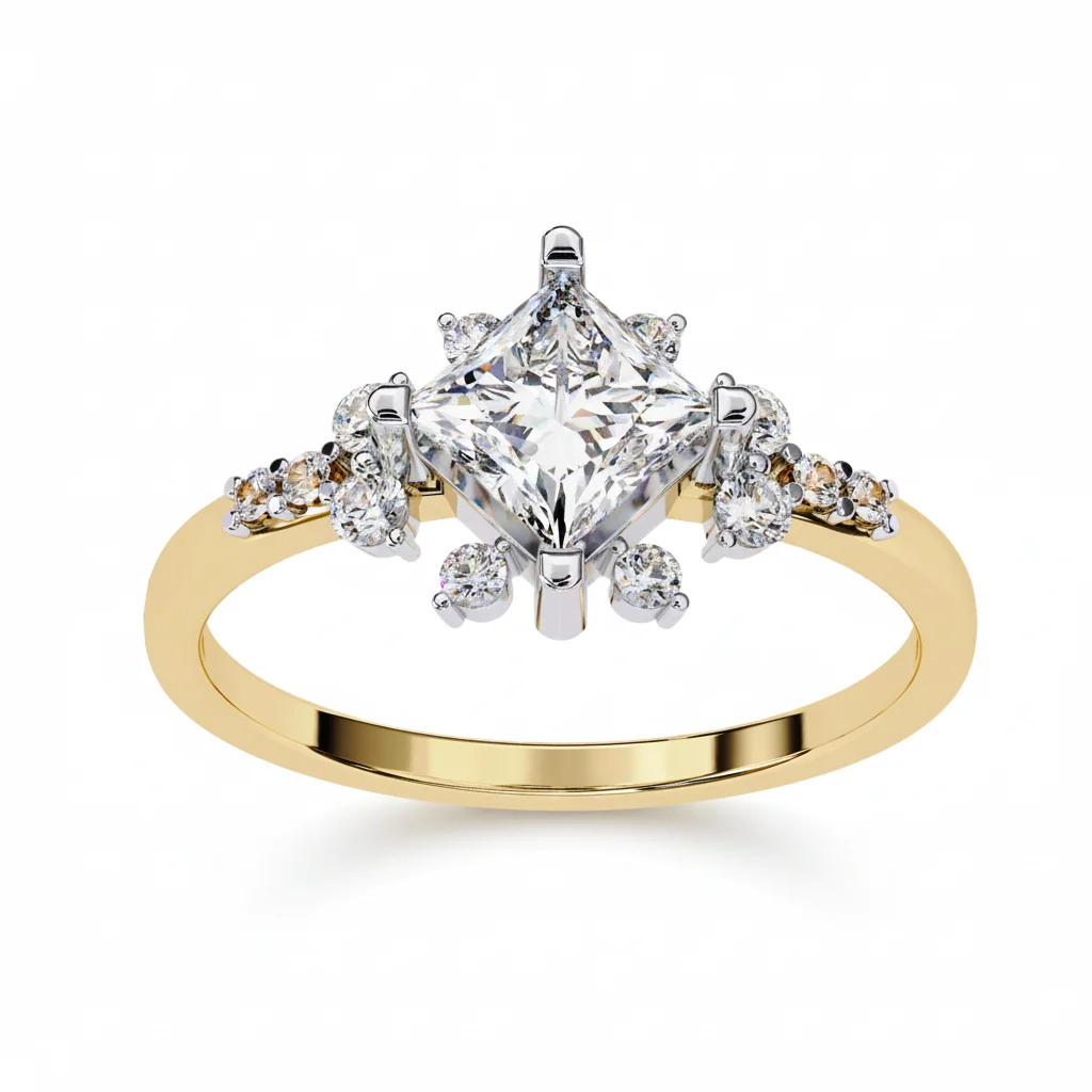 Golden Princess Solitaire Ring
