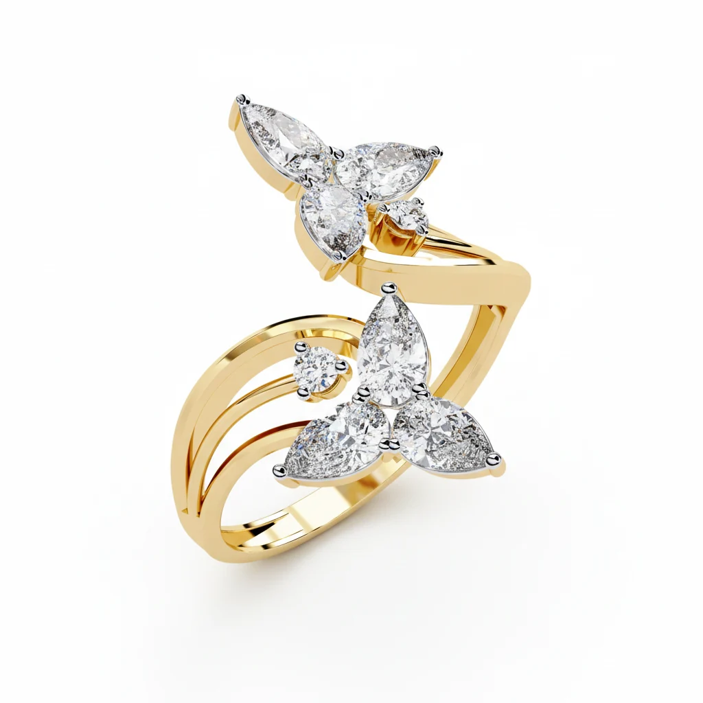 Butterfly Wings Diamond Ring