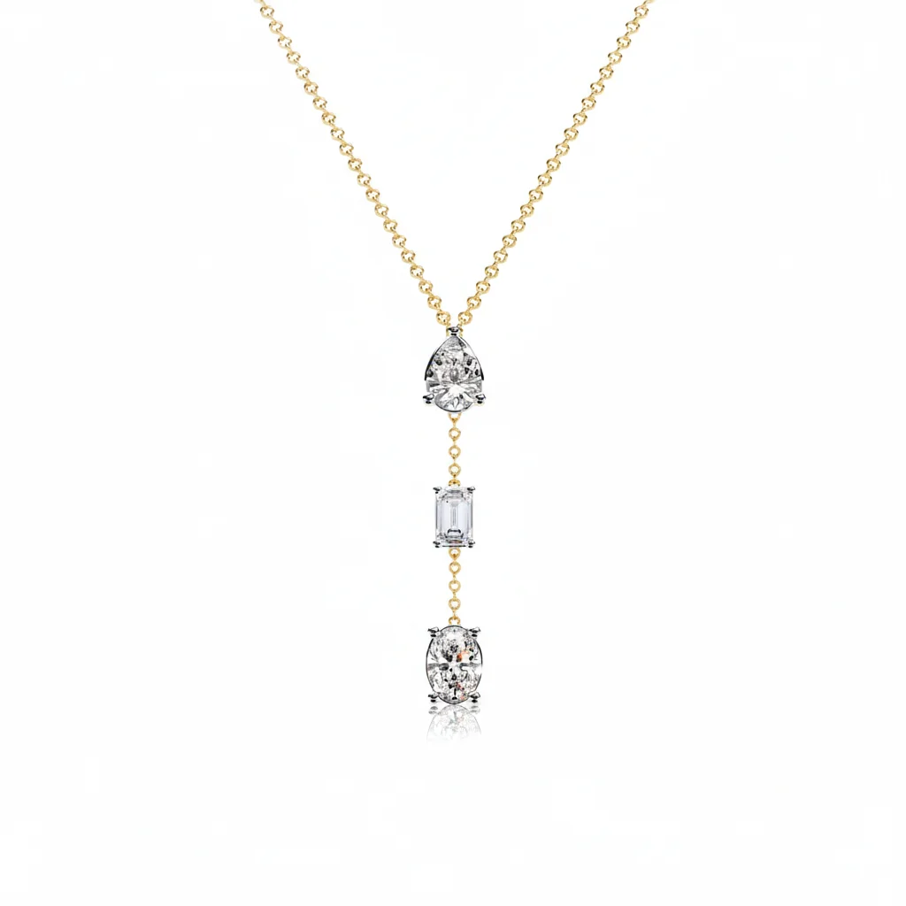 Pear Emerald Oval Necklace