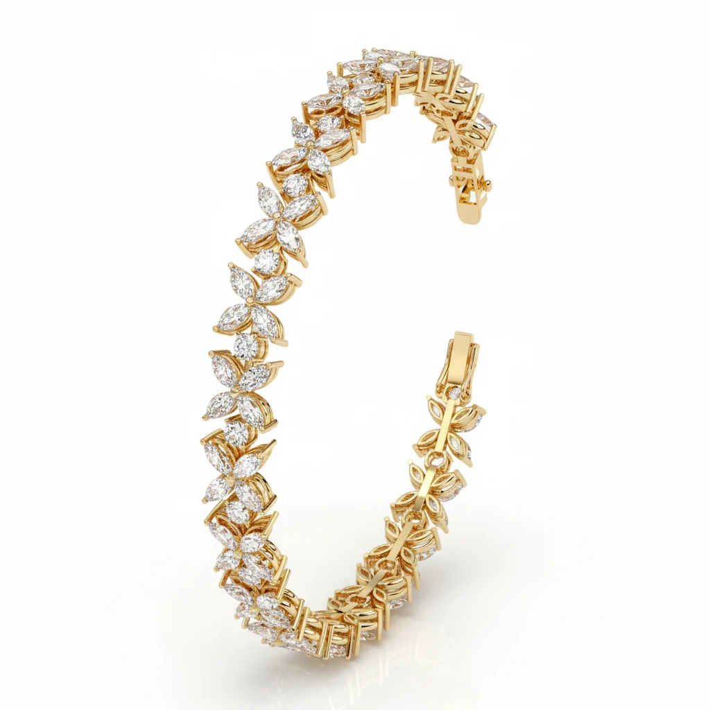 Floral Vine Diamond Bracelet