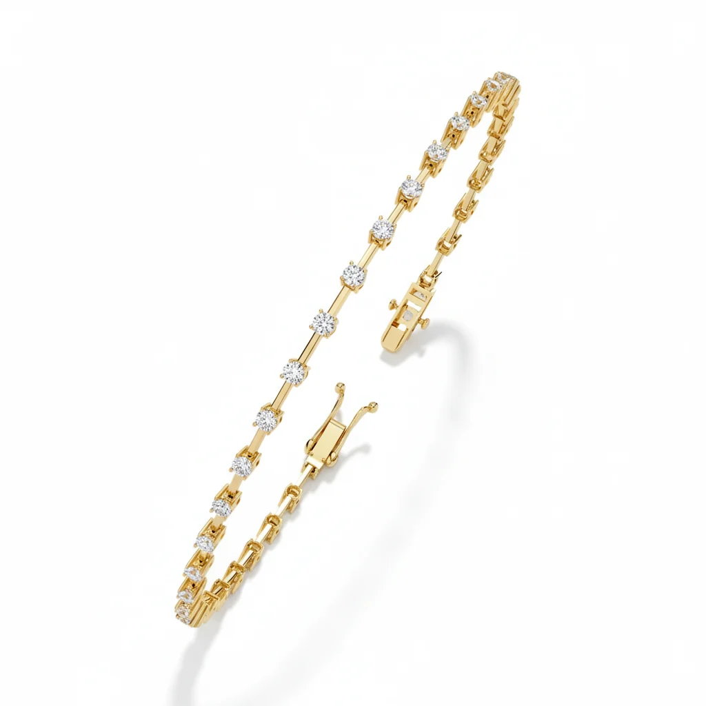 Delicate Diamond Line Bracelet