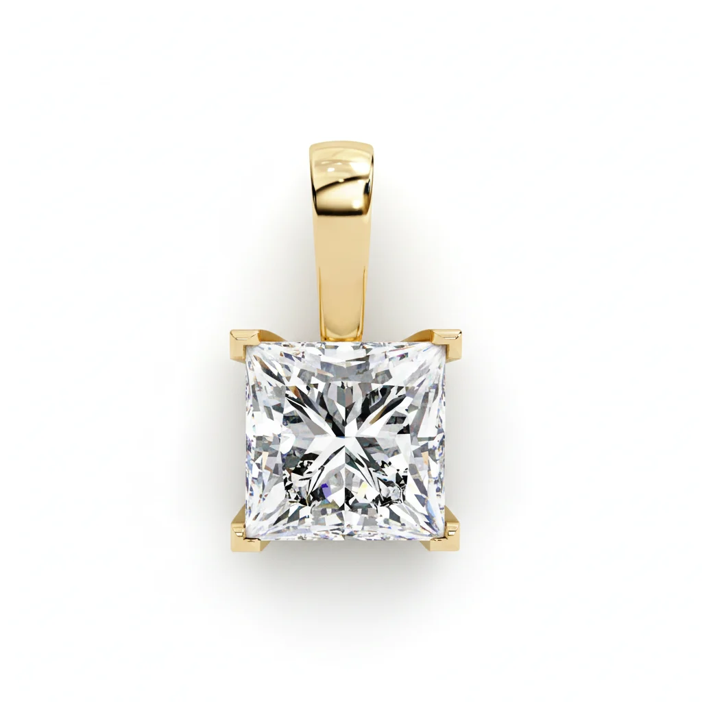 Princess Cut Diamond Pendant